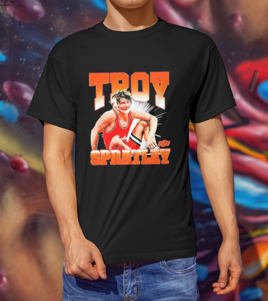Troy Spratley OSU Oklahoma State Wrestling Player T-Shirt