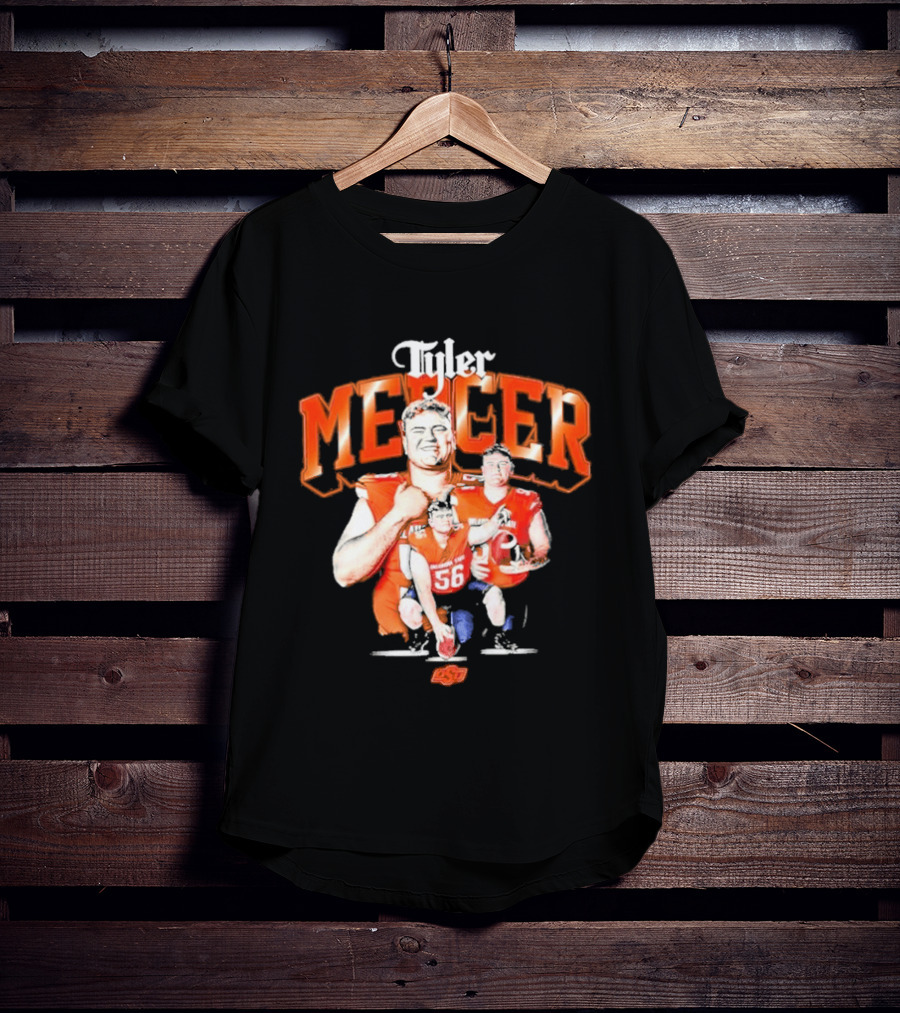 Tyler Mercer Oklahoma State Football Player Number 56 T-Shirt