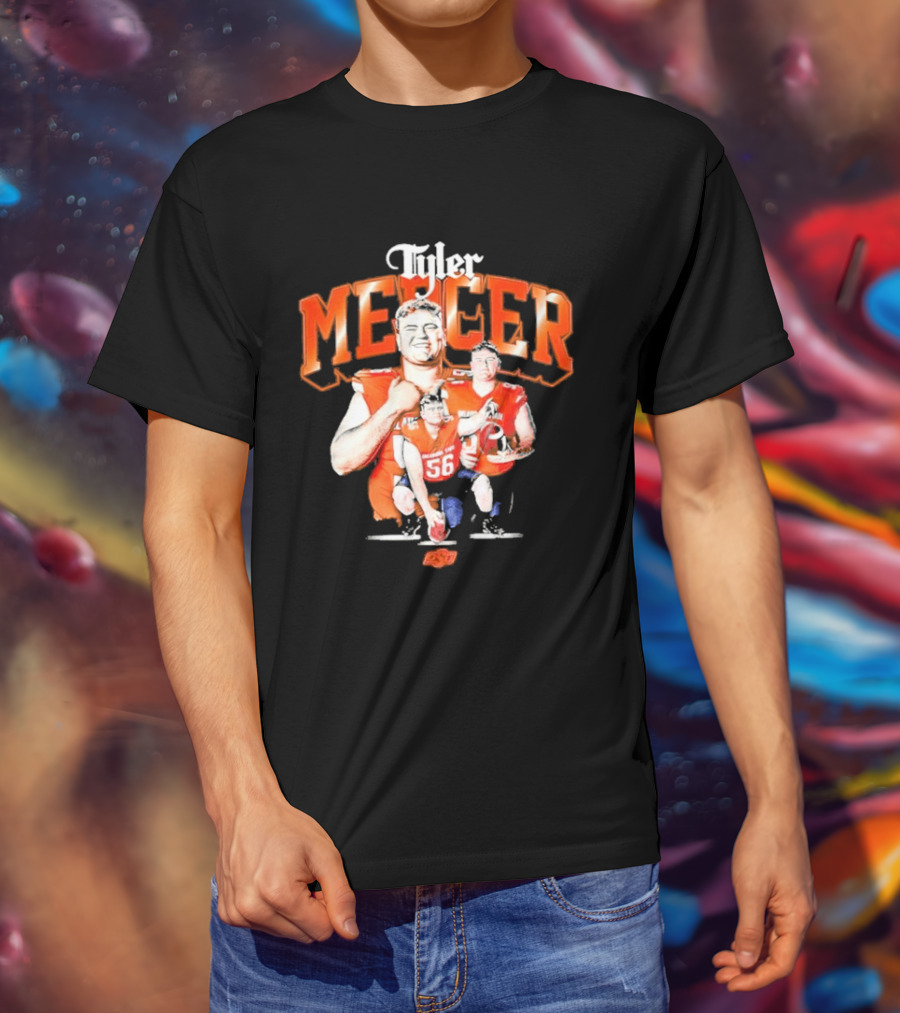 Tyler Mercer Oklahoma State Football Player Number 56 T-Shirt