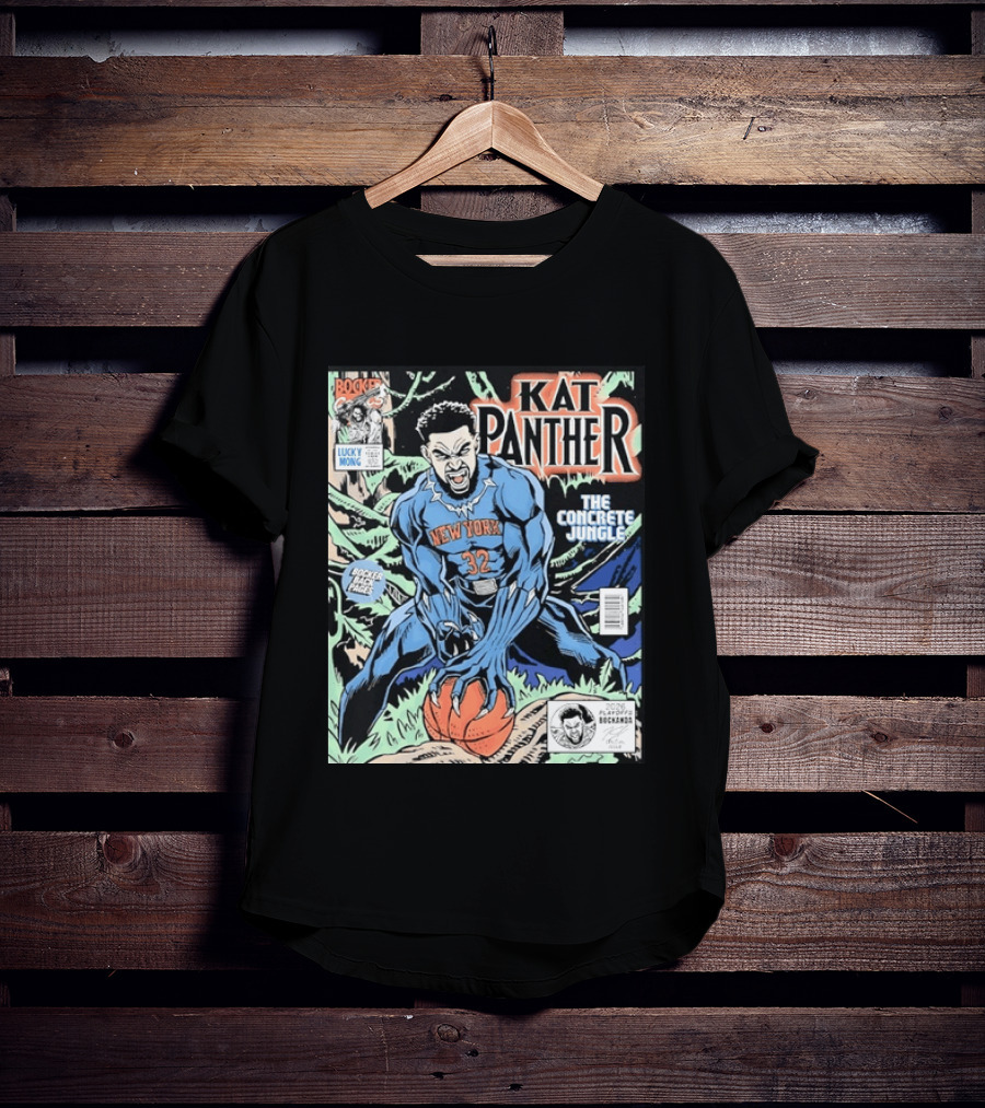 Kat Panther New York 32 The Concrete Jungle Comic Cover Booker Back Page T-Shirt