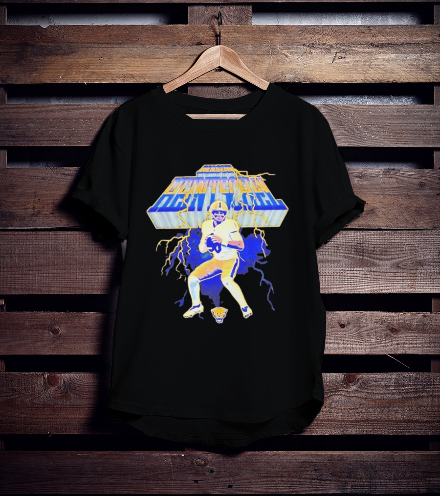 Pittsburgh Panthers NCAA Football Mason Heintschel Lightning T-Shirt