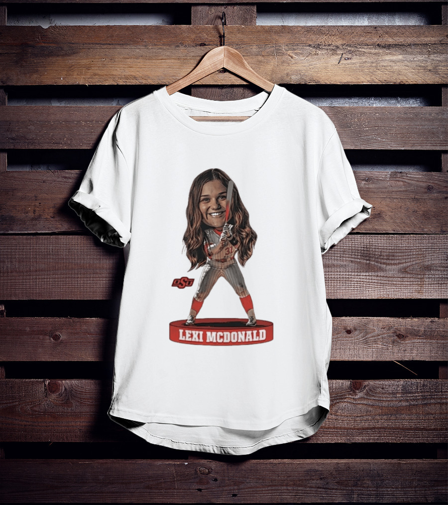 Lexi McDonald Oklahoma State Softball OSU Athlete Caricature T-Shirt