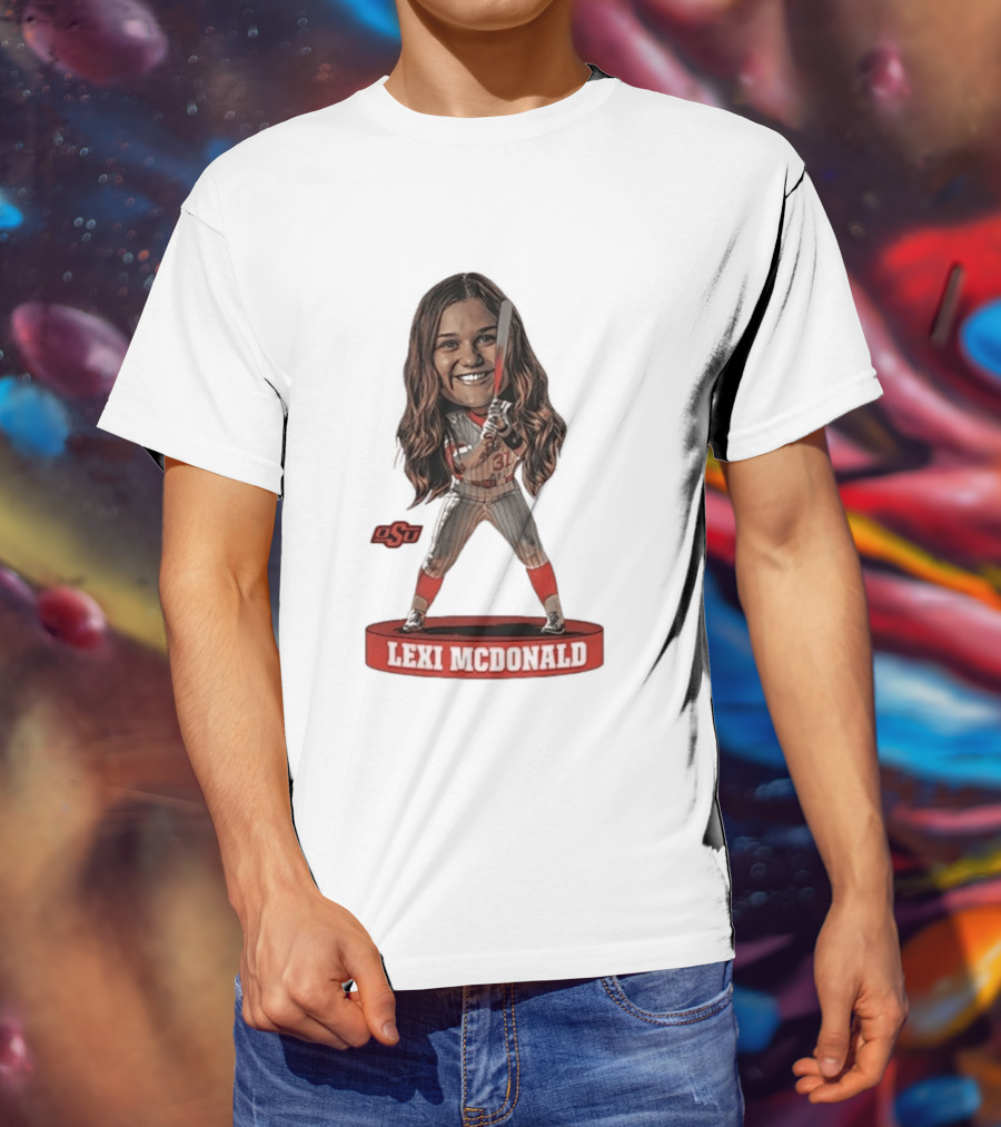 Lexi McDonald Oklahoma State Softball OSU Athlete Caricature T-Shirt