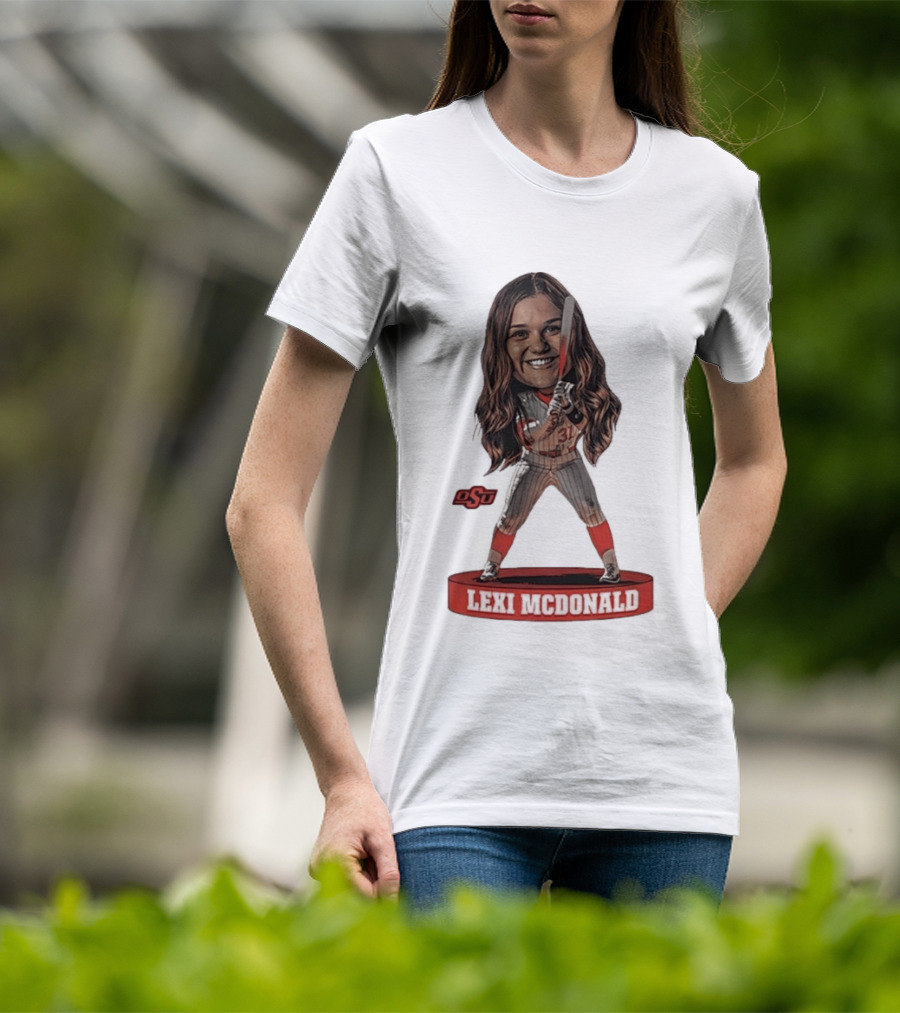 Lexi McDonald Oklahoma State Softball OSU Athlete Caricature T-Shirt