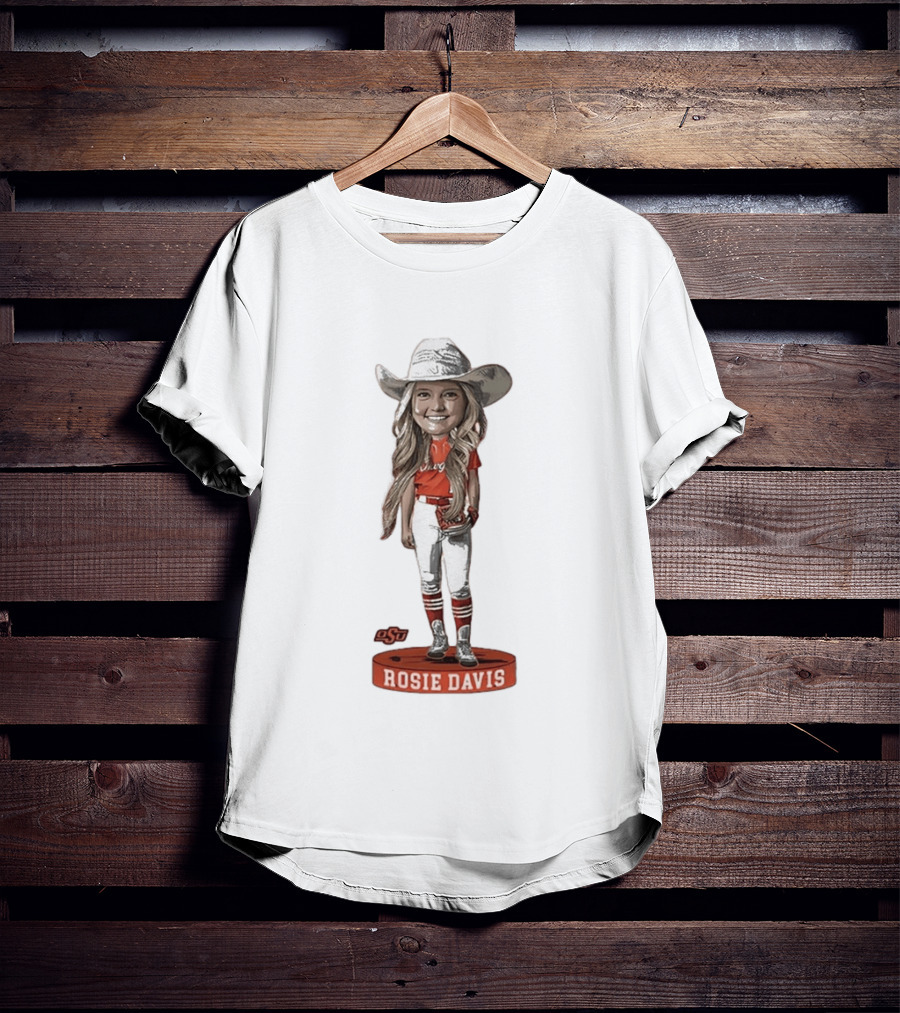 Rosie Davis Oklahoma State Softball Player Caricature OSU Team Spirit T-Shirt