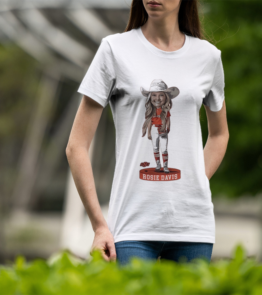 Rosie Davis Oklahoma State Softball Player Caricature OSU Team Spirit T-Shirt