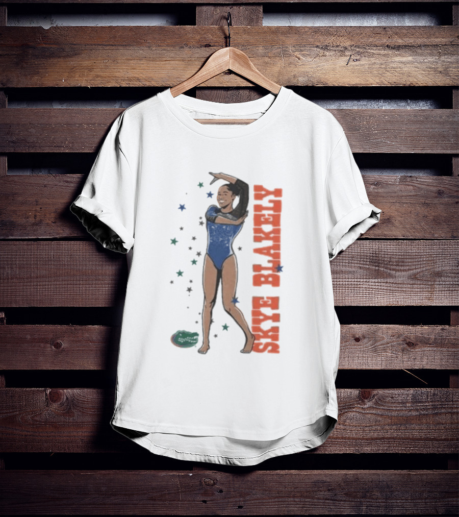 Skye Blakely Florida Gymnastics Blue Leotard Star T-Shirt