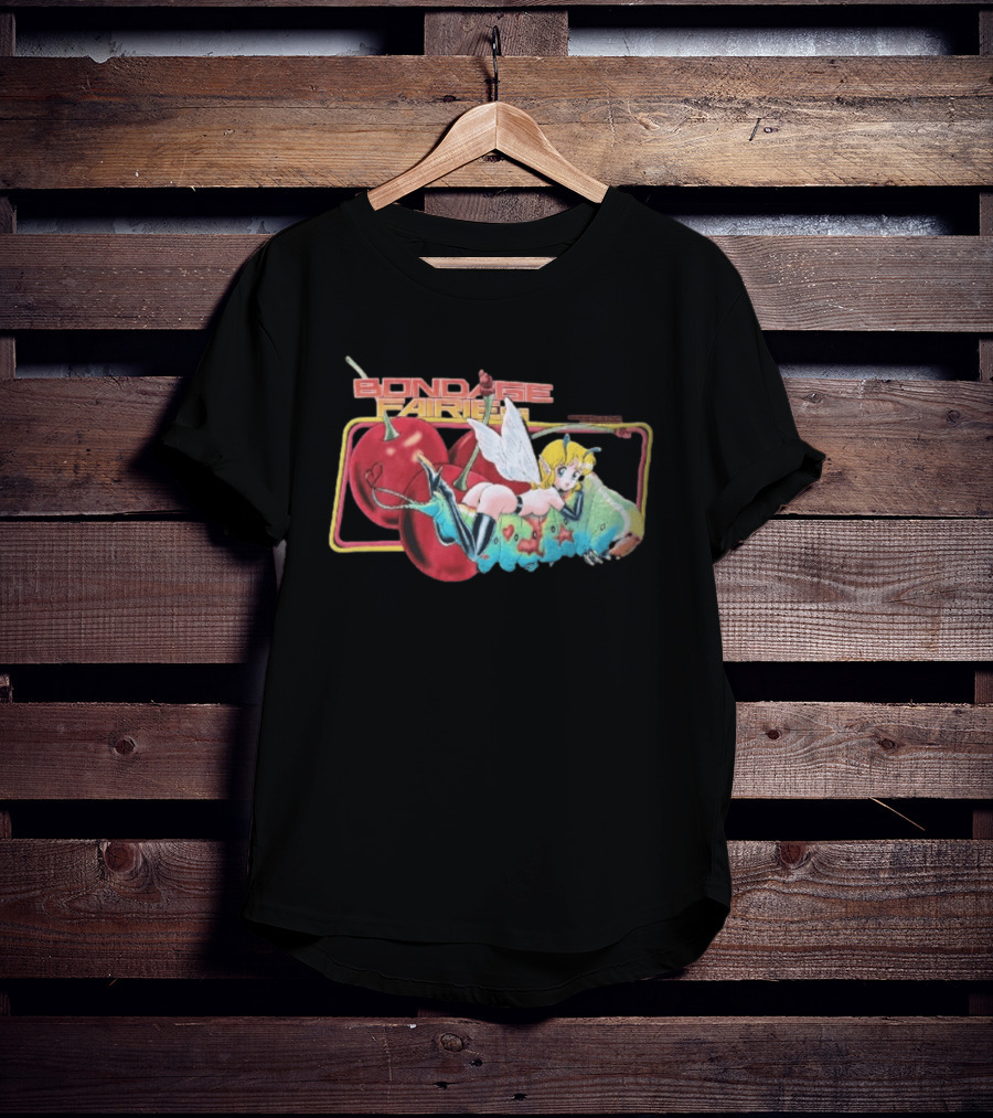 Bondage Fairies Anime Fairy On Caterpillar With Cherries T-Shirt