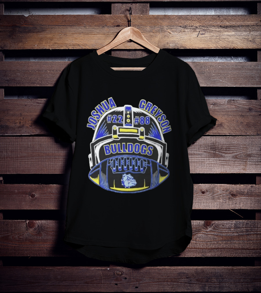 Joshua Greyson Bulldogs Football Helmet #22 #88 T-Shirt