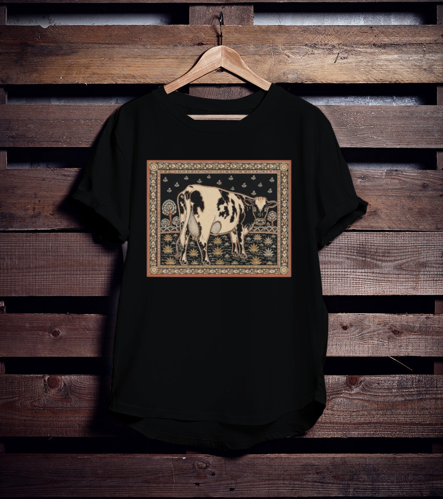 Atom Heart Mother Cow Psychedelic Vintage Tapestry T-Shirt