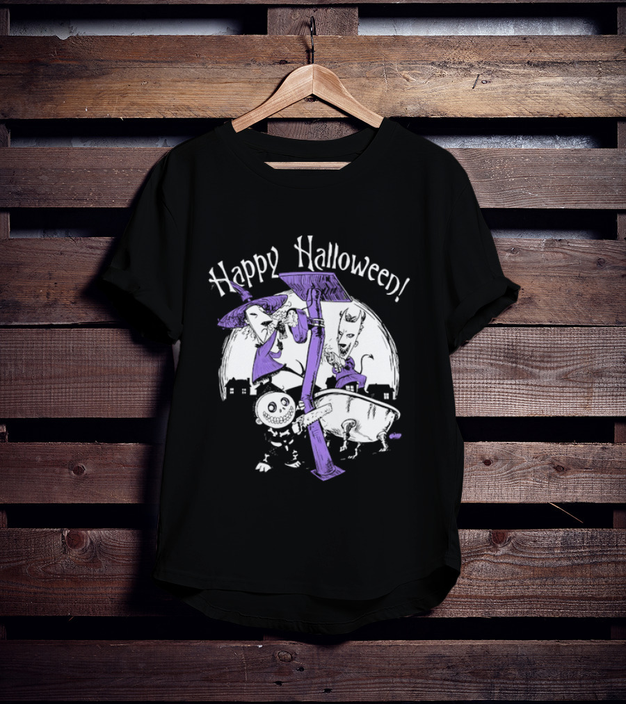 Happy Halloween Lock Shock And Barrel The Nightmare Before Christmas T-Shirt