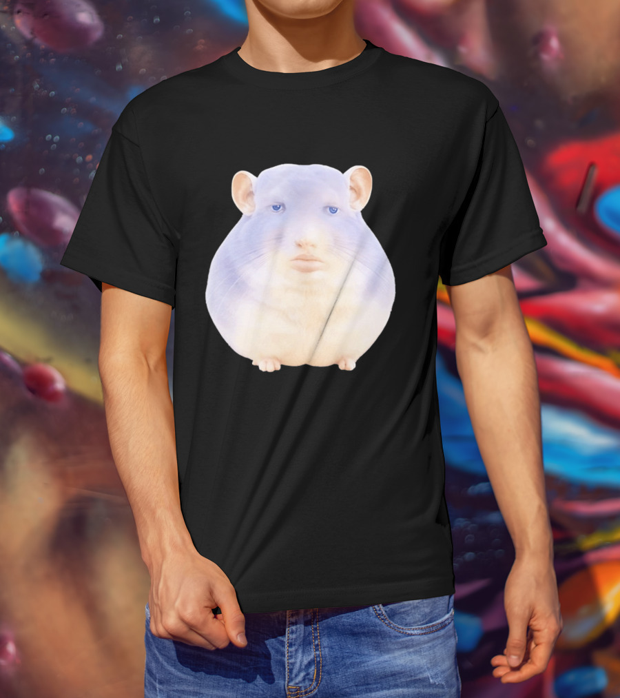 Surreal Chinchilla Human Face Hybrid Expression T-Shirt