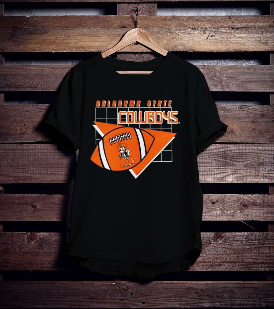 Oklahoma State Cowboys Football Team Emblem With Football T-Shirt