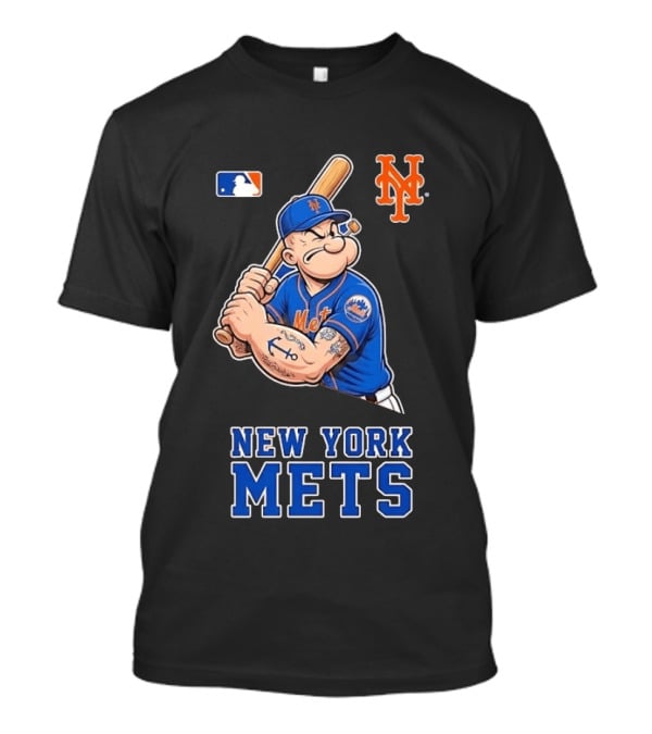 Popeye New York Mets MLB Baseball Battling Mets T-Shirt