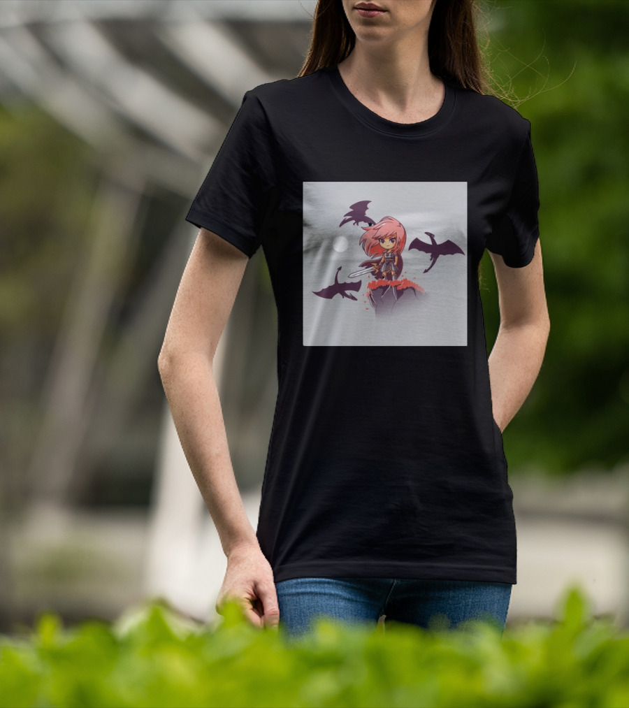 Princesse Guerrière Nerdy Anime Warrior With Sword And Dragons T-Shirt
