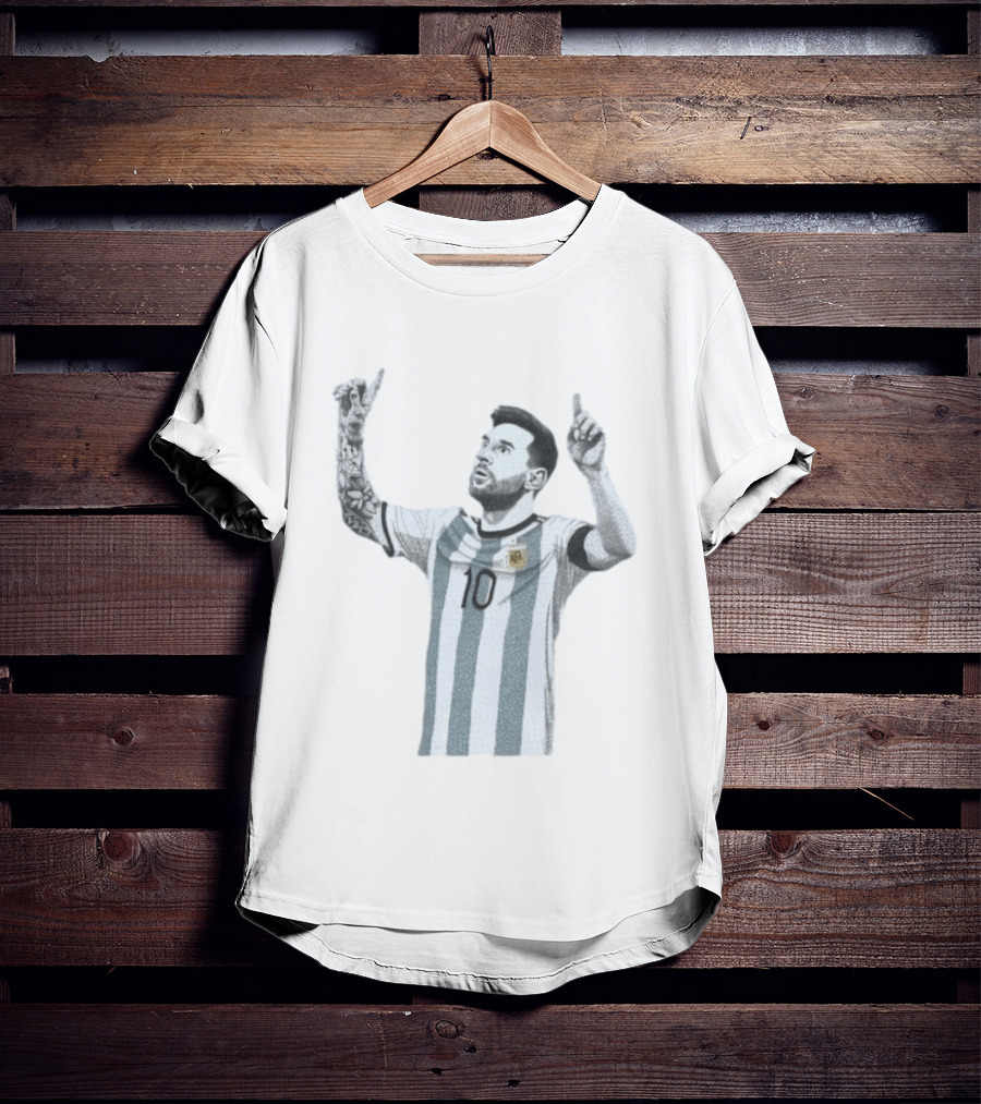 Argentina National Team Messi Number 10 Binary T-Shirt