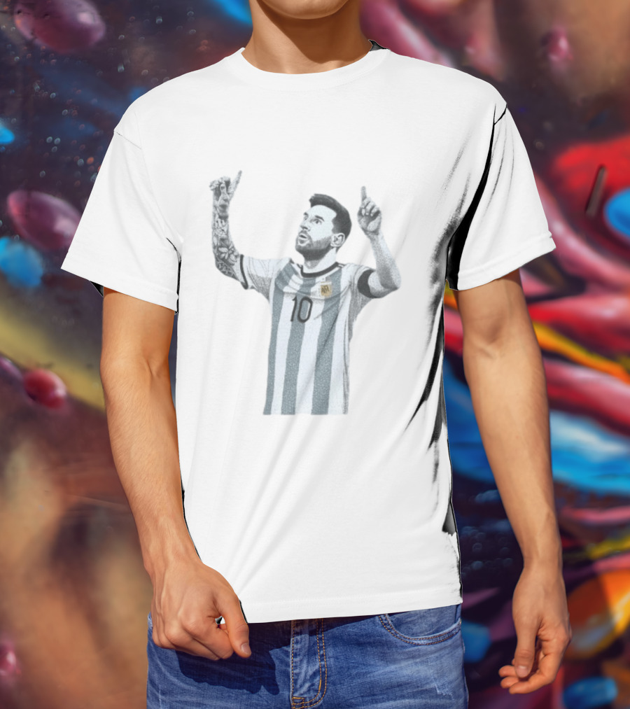 Argentina National Team Messi Number 10 Binary T-Shirt