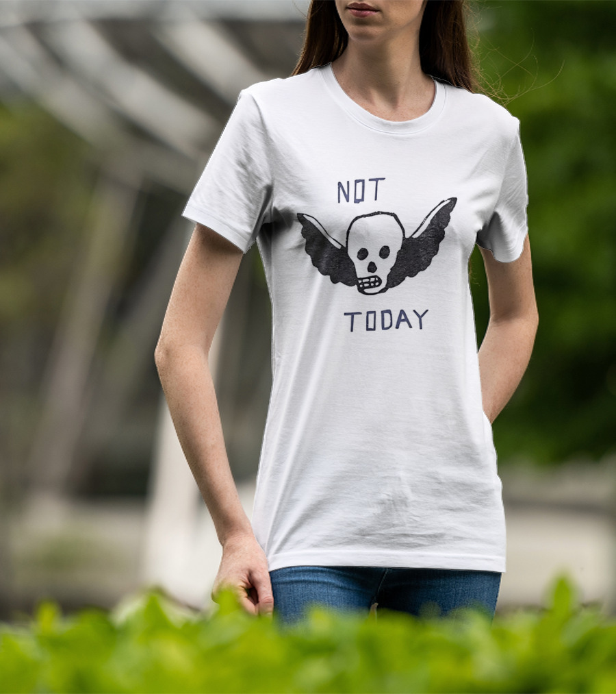 Not Today Winged Skull Gothic T-Shirt