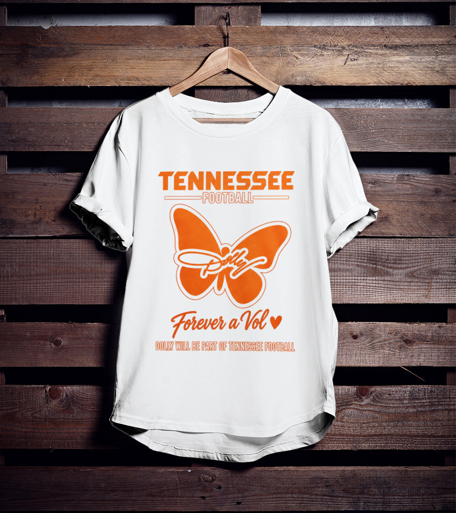 Tennessee Football Dolly Parton Forever A Vol Butterfly T-Shirt