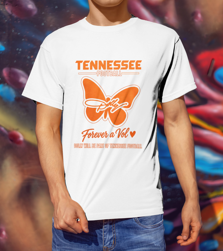 Tennessee Football Dolly Parton Forever A Vol Butterfly T-Shirt