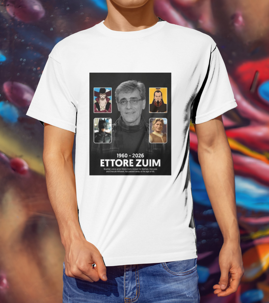 1960 2026 Ettore Zuim Batman Hercules Dracula Mihawk Voice Actor T-Shirt