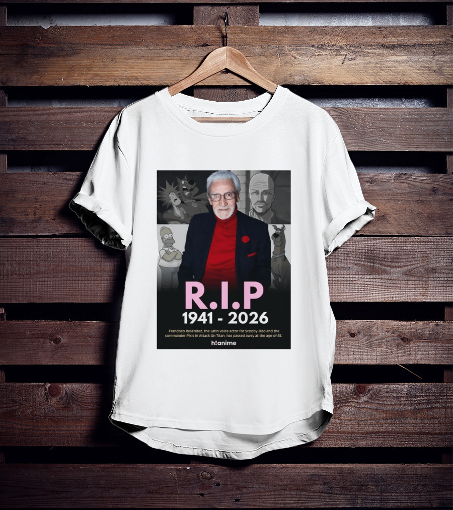 RIP Francisco Reséndez 1941 2026 Scooby Doo Attack On Titan Voice Actor Memorial T-Shirt