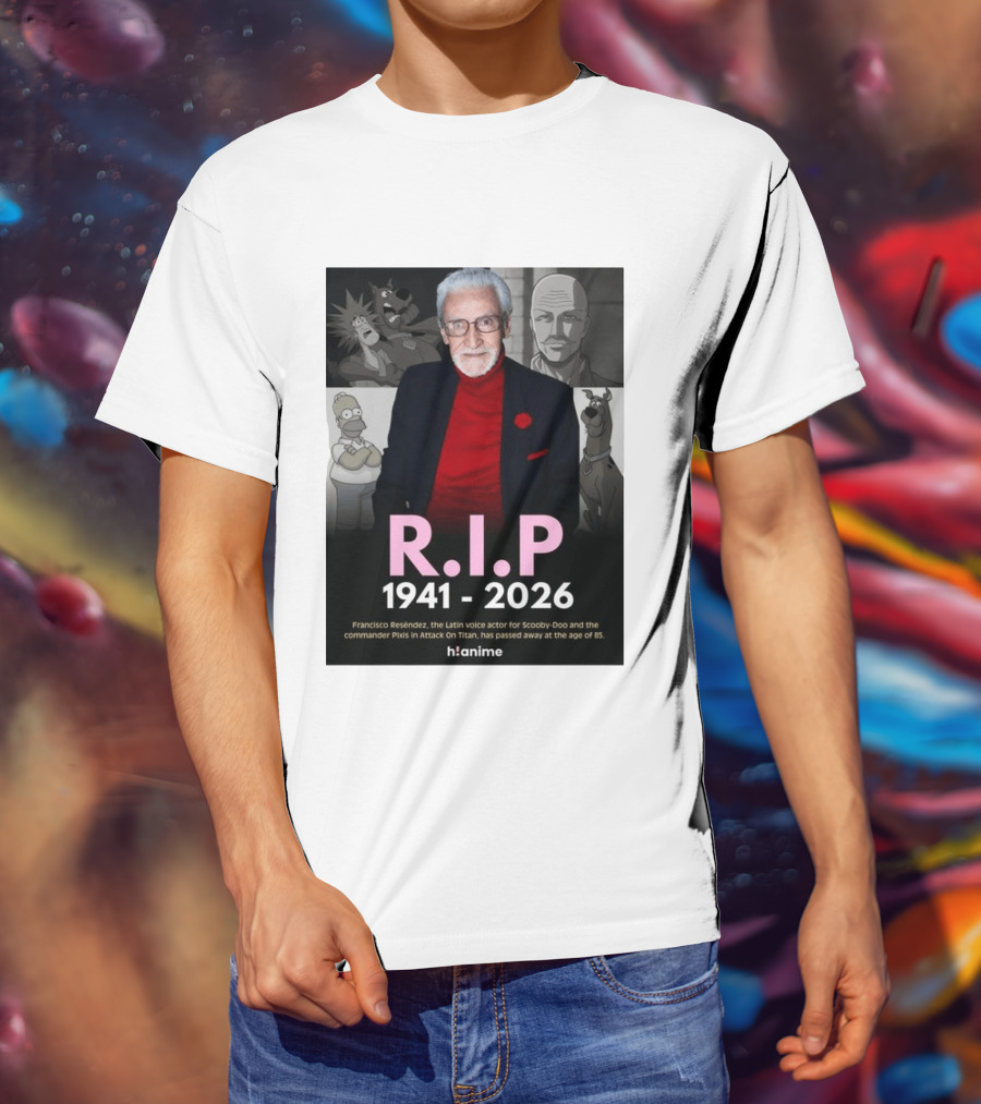 RIP Francisco Reséndez 1941 2026 Scooby Doo Attack On Titan Voice Actor Memorial T-Shirt