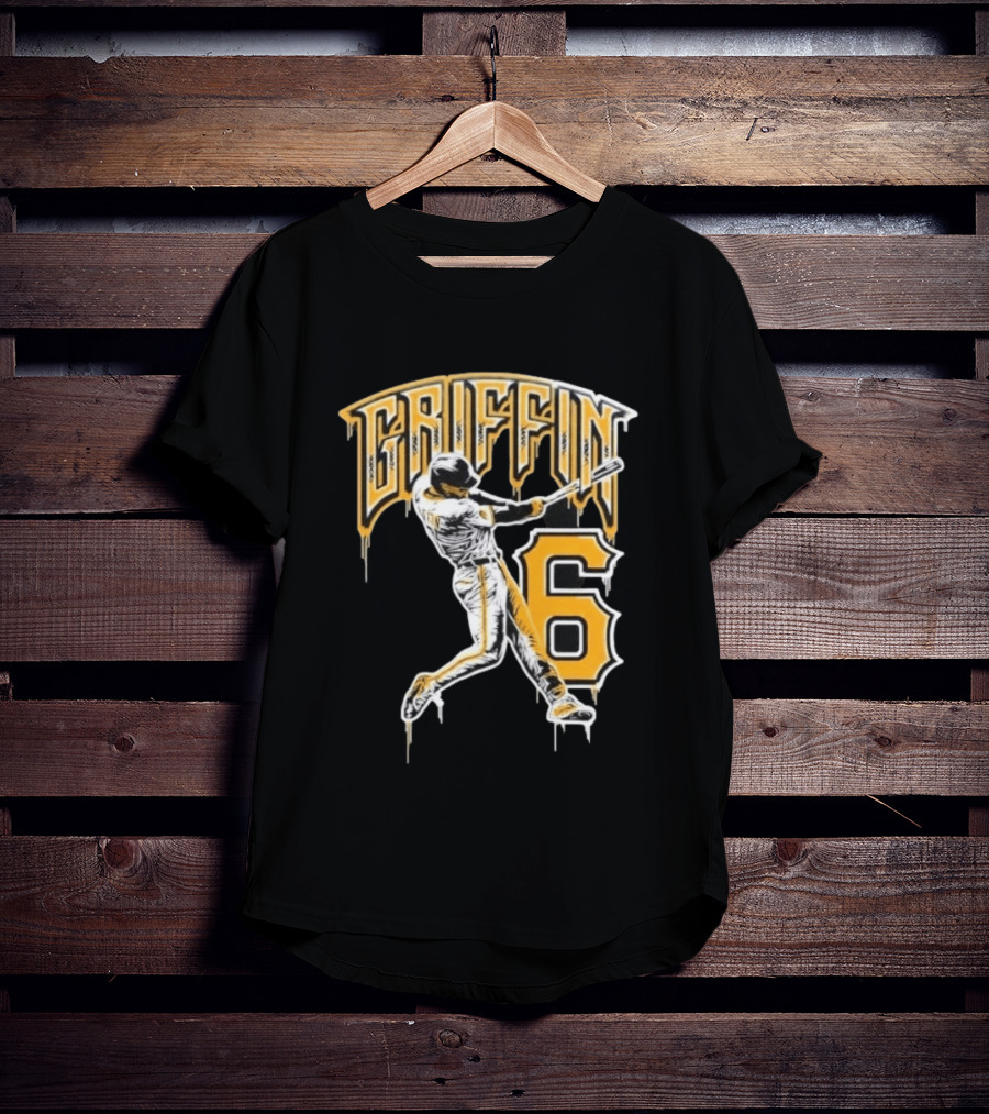 Konnor Griffin 6 Batting Baseball Pittsburgh Pirates T-Shirt