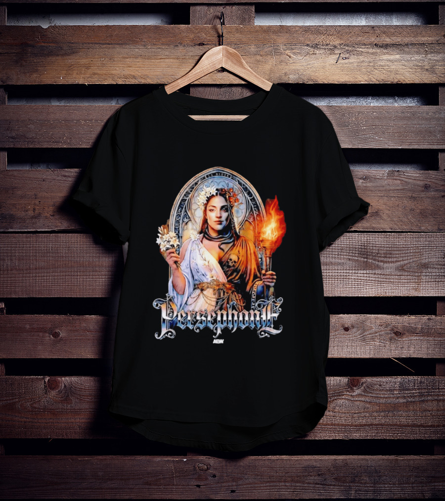 La Diosa Persephone Mythology AEW Wrestling Flame And Flowers T-Shirt
