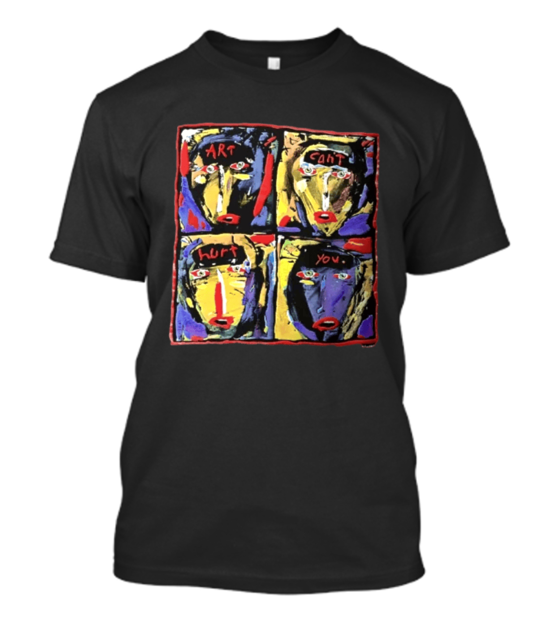 Art Can't Hurt You Faces Expressionist Multi Panel T-Shirt