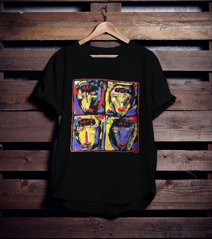 Art Can't Hurt You Faces Expressionist Multi Panel T-Shirt