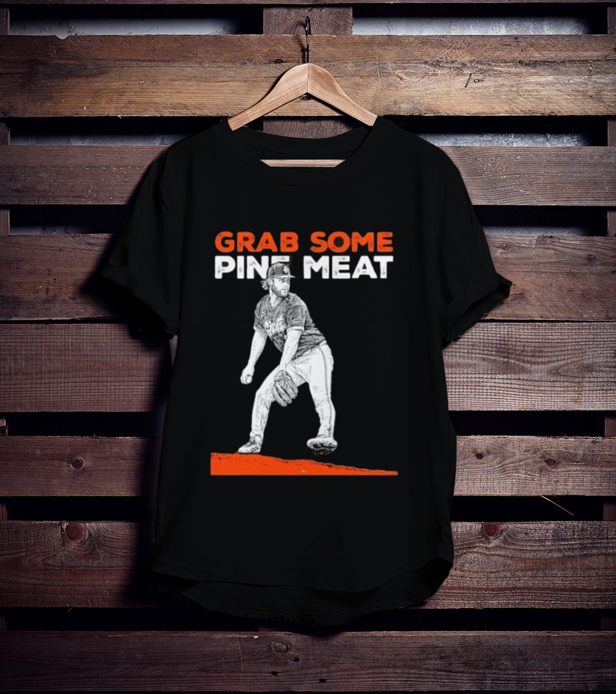 Grab Some Pine Meat SF Giants Mike Krukow Pitching T-Shirt