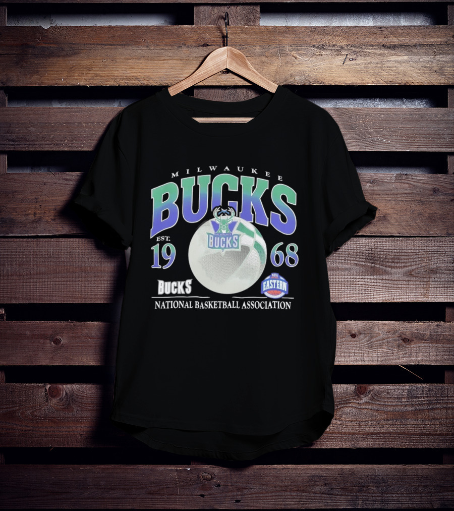 Milwaukee Bucks Est 1968 NBA Eastern National Basketball Association T-Shirt