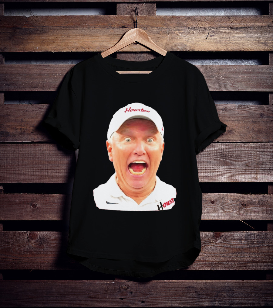 Dana Holgorsen Houston Cougars Coach Excited Expression College Football T-Shirt