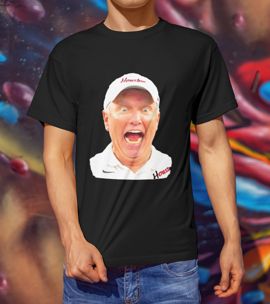 Dana Holgorsen Houston Cougars Coach Excited Expression College Football T-Shirt