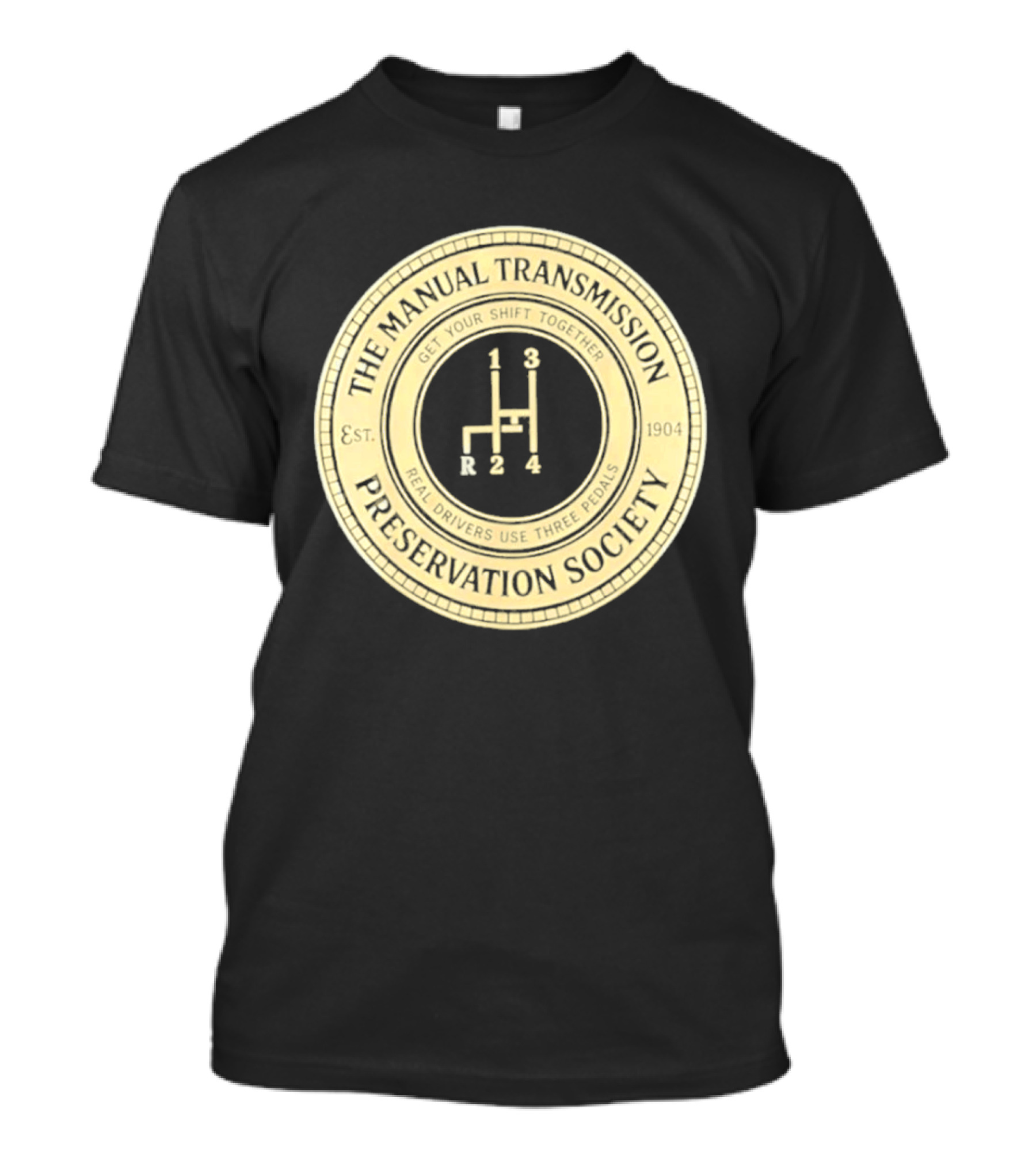 The Manual Transmission Est 1904 Preservation Society Vintage Gear Shift T-Shirt