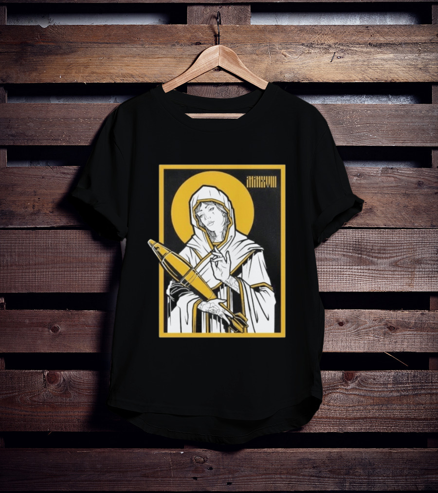 Mortar Mary MMXVIII Religious Iconography Halo And Missile T-Shirt