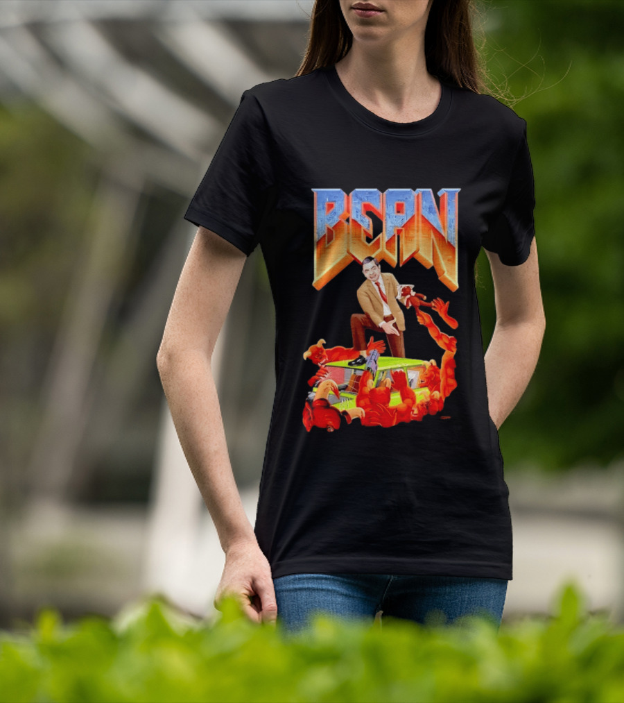 Mr Bean Doom Crossover With Rowan Atkinson Video Game T-Shirt