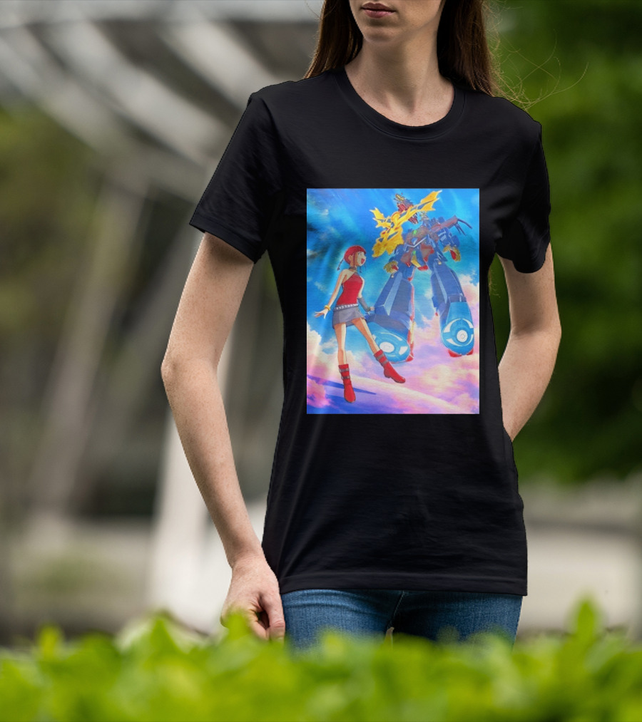 Dorothy Wayneright With The Big O Mecha From The Big O Anime Series T-Shirt