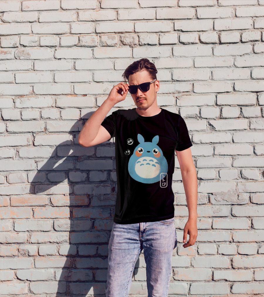Totoro My Neighbor Totoro Blue Totoro With Soot Sprites T-Shirt