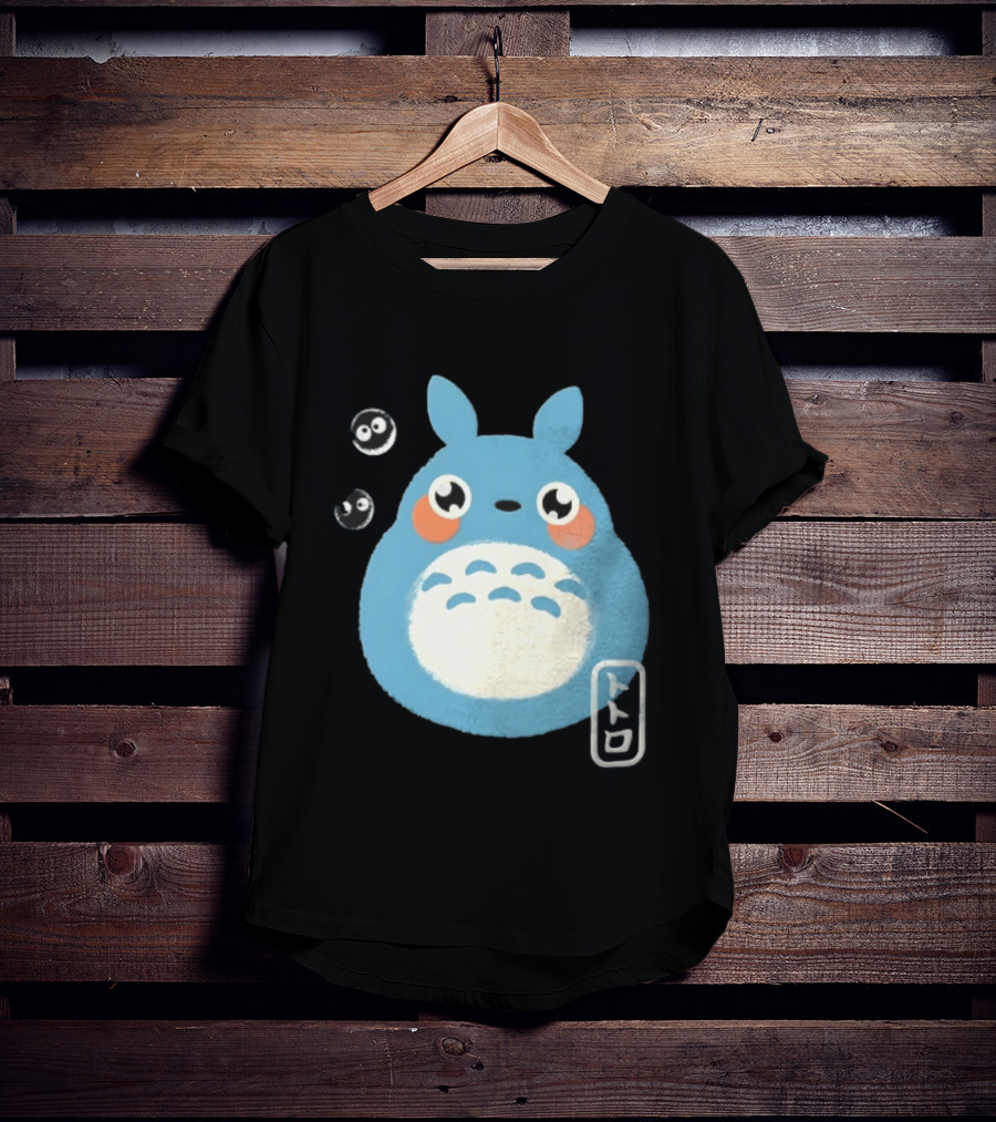 Totoro My Neighbor Totoro Blue Totoro With Soot Sprites T-Shirt