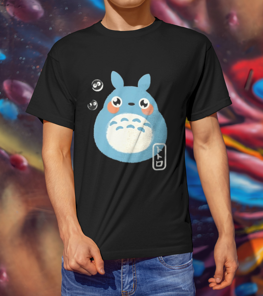 Totoro My Neighbor Totoro Blue Totoro With Soot Sprites T-Shirt