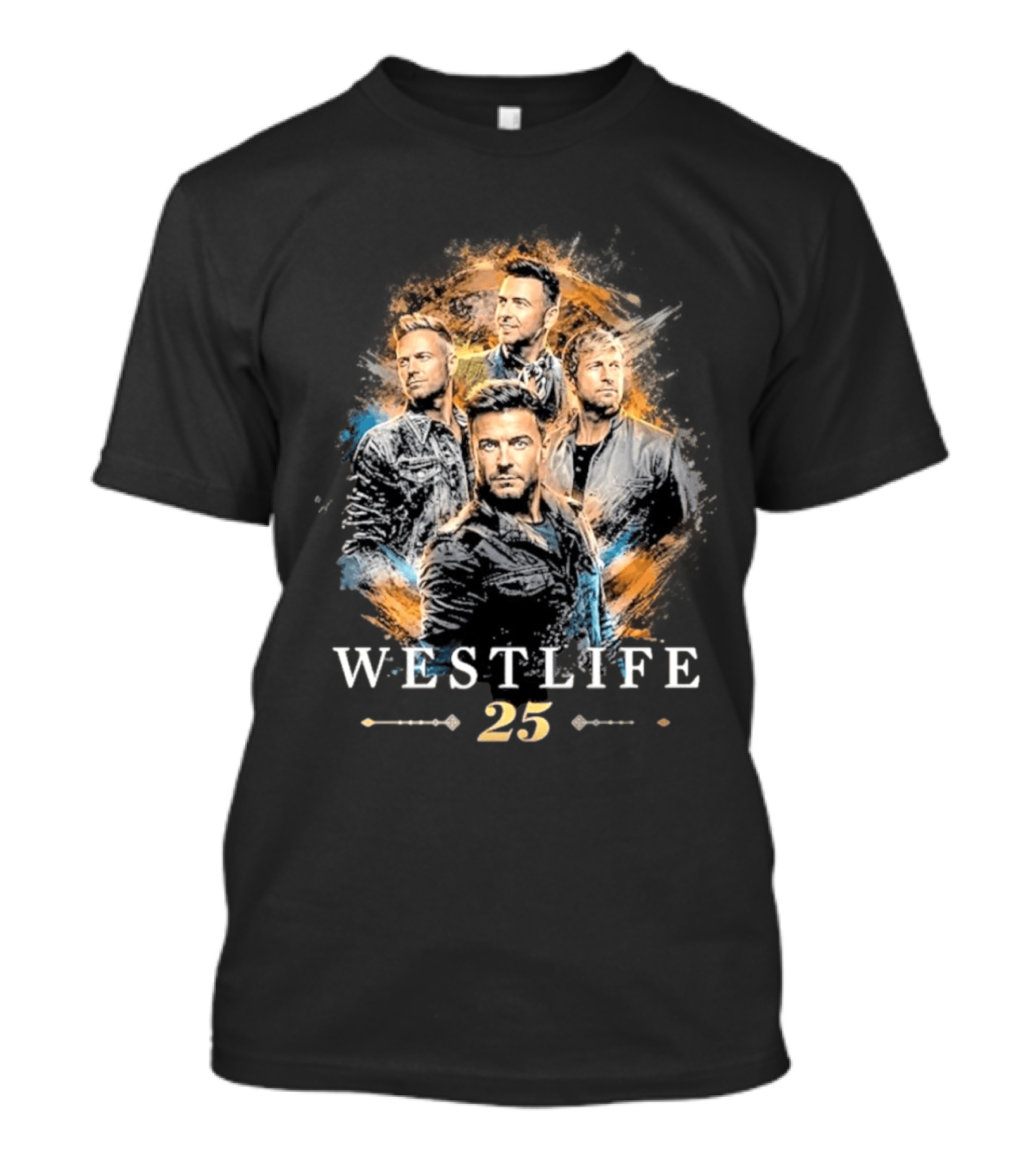 Westlife 25th Anniversary Tour 2026 Band Member Collage T-Shirt