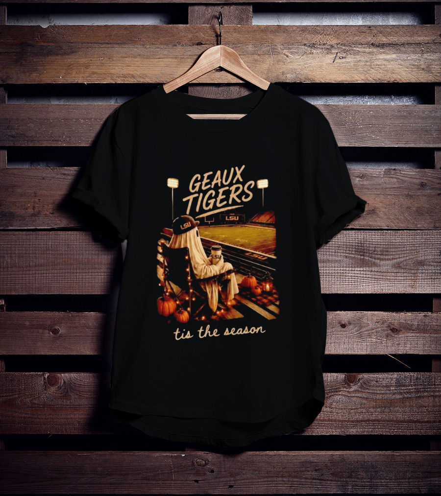 Geaux Tigers LSU Ghost Football 'Tis The Season T-Shirt
