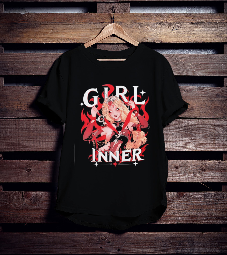 Girl Inner Gothic Fantasy Warrior Anime T-Shirt
