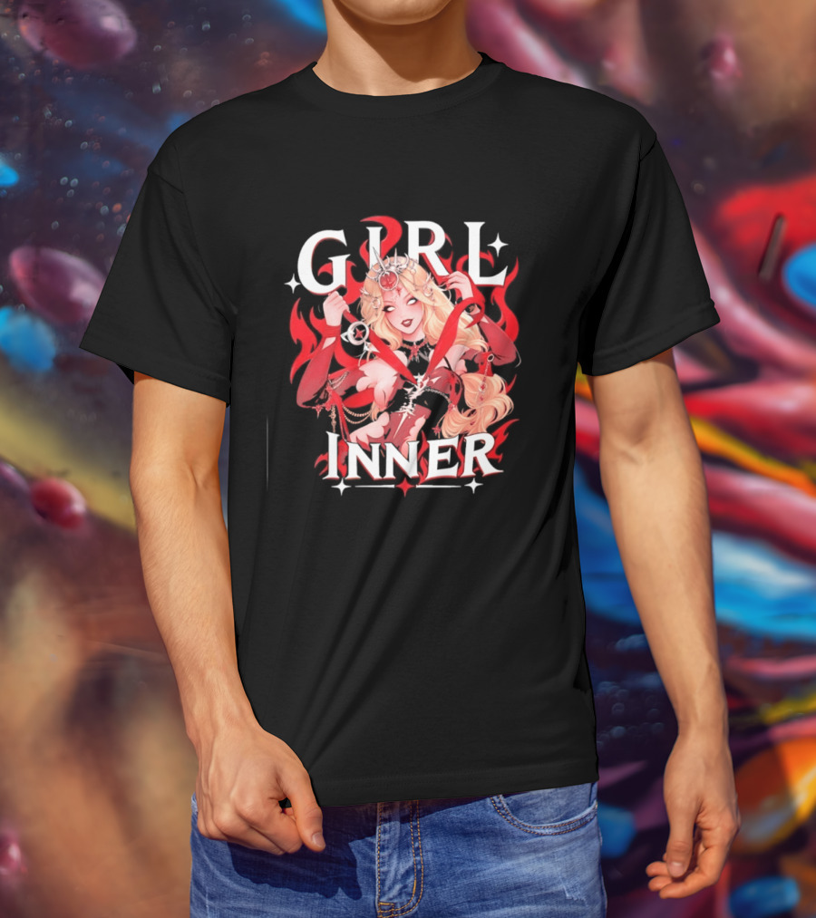 Girl Inner Gothic Fantasy Warrior Anime T-Shirt