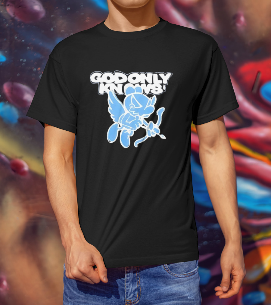 God Only Knows Blue Cupid Angel Streetwear T-Shirt