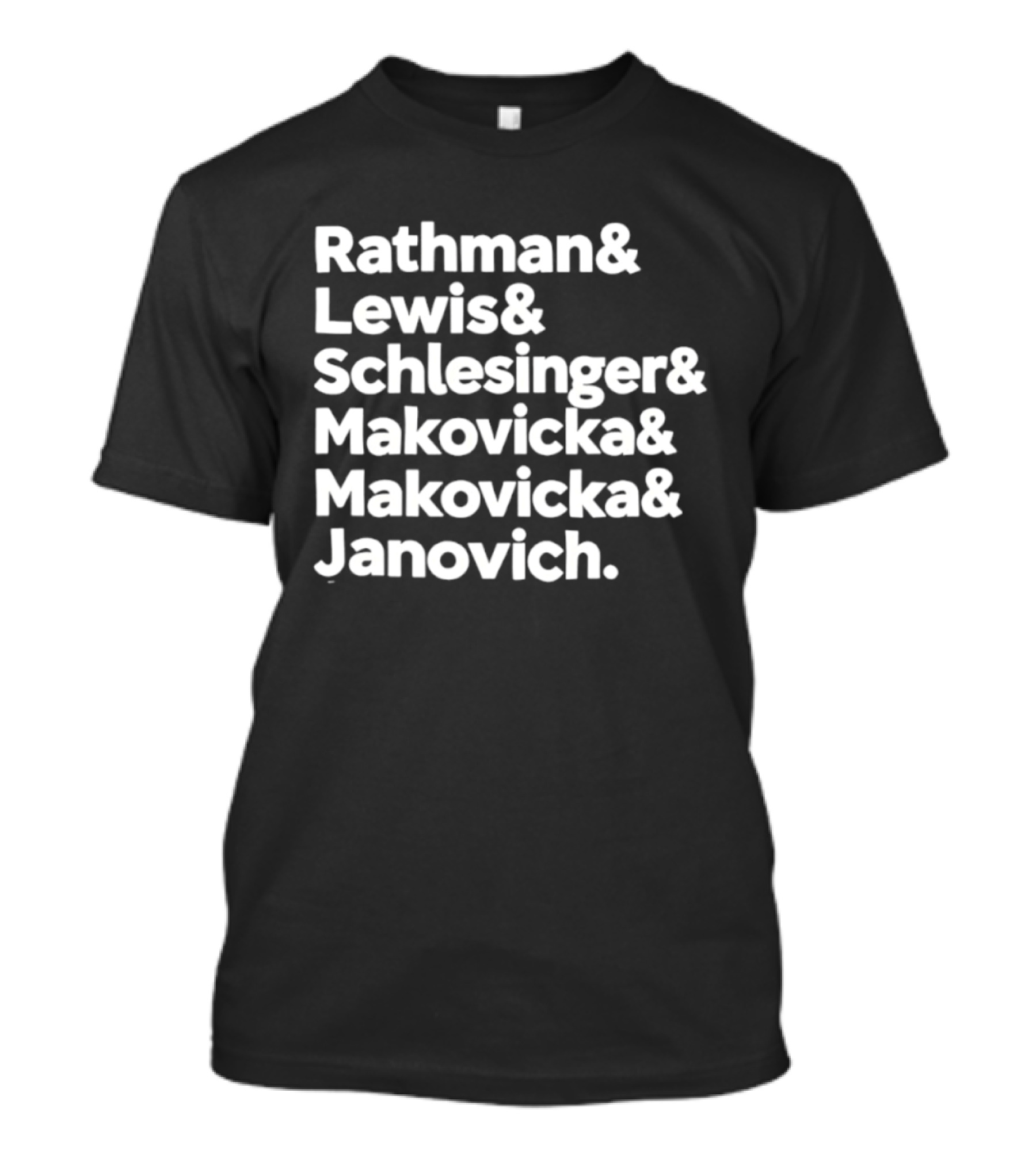 Rathman Lewis Schlesinger Makovicka Makovicka Janovich Nebraska Cornhuskers Fullback Legacy T-Shirt