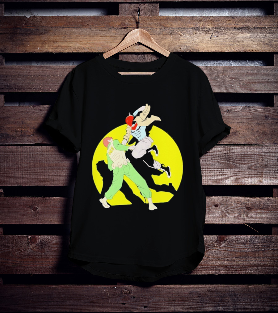 Red Hood Versus Ice Soldier Combat Action Scene T-Shirt