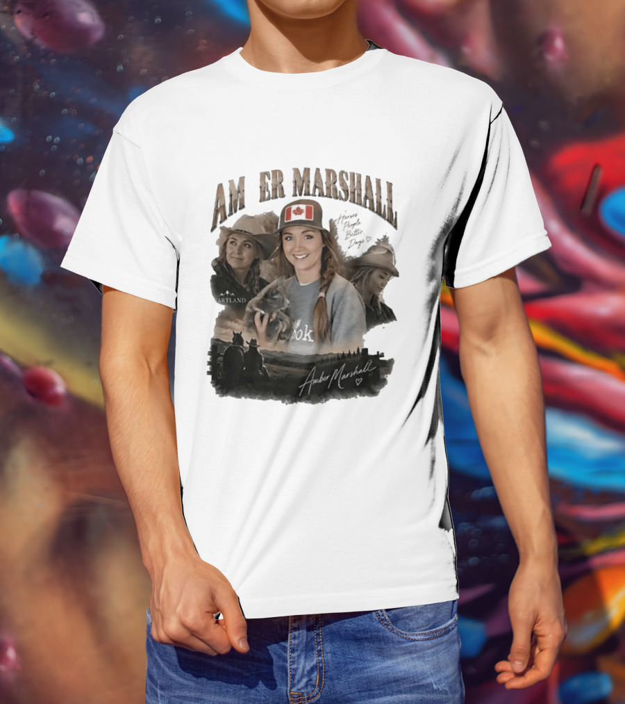 Amber Marshall Heartland Better Days Canadian Flag Retro Bootleg T-Shirt